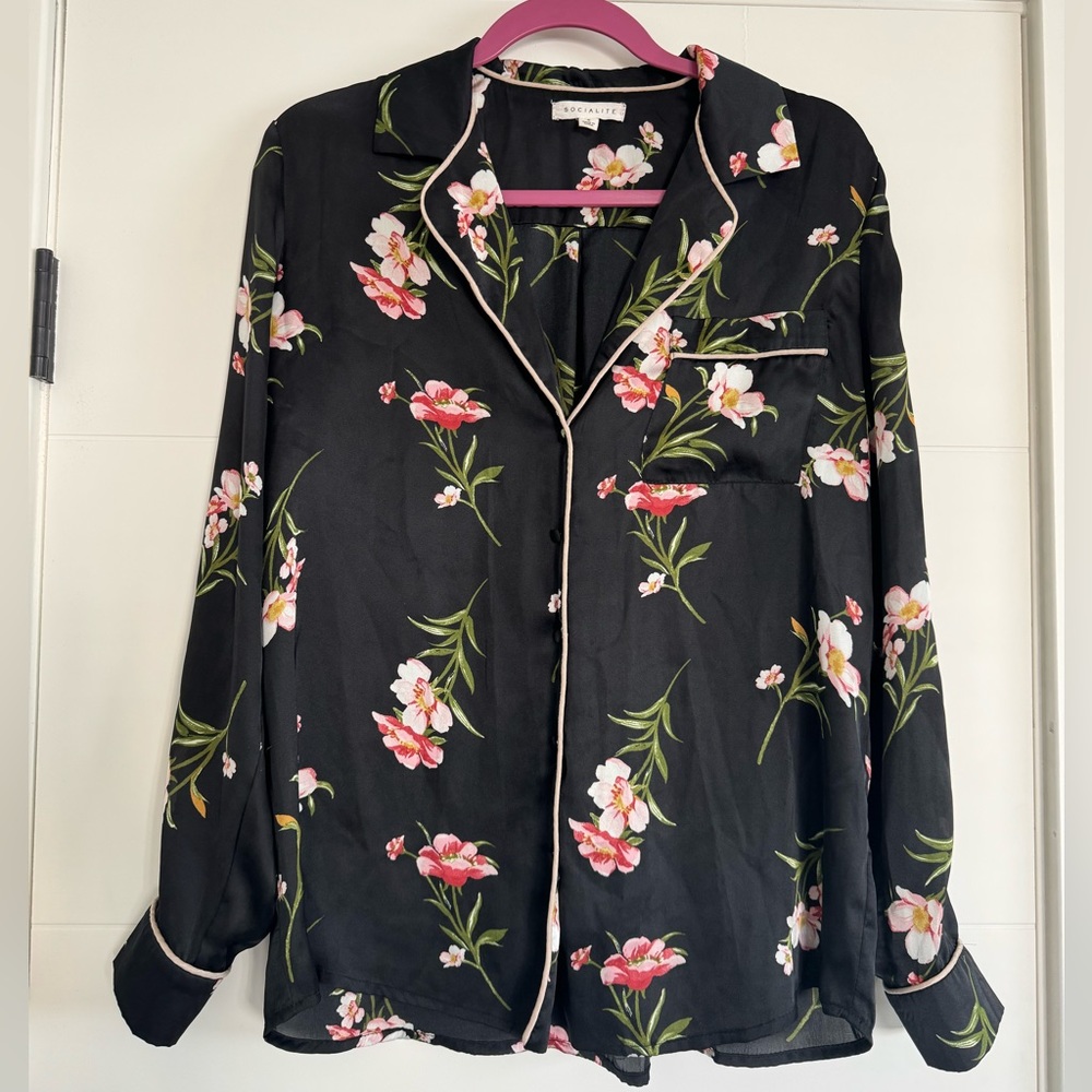 Floral Button Up Blouse - Size Small